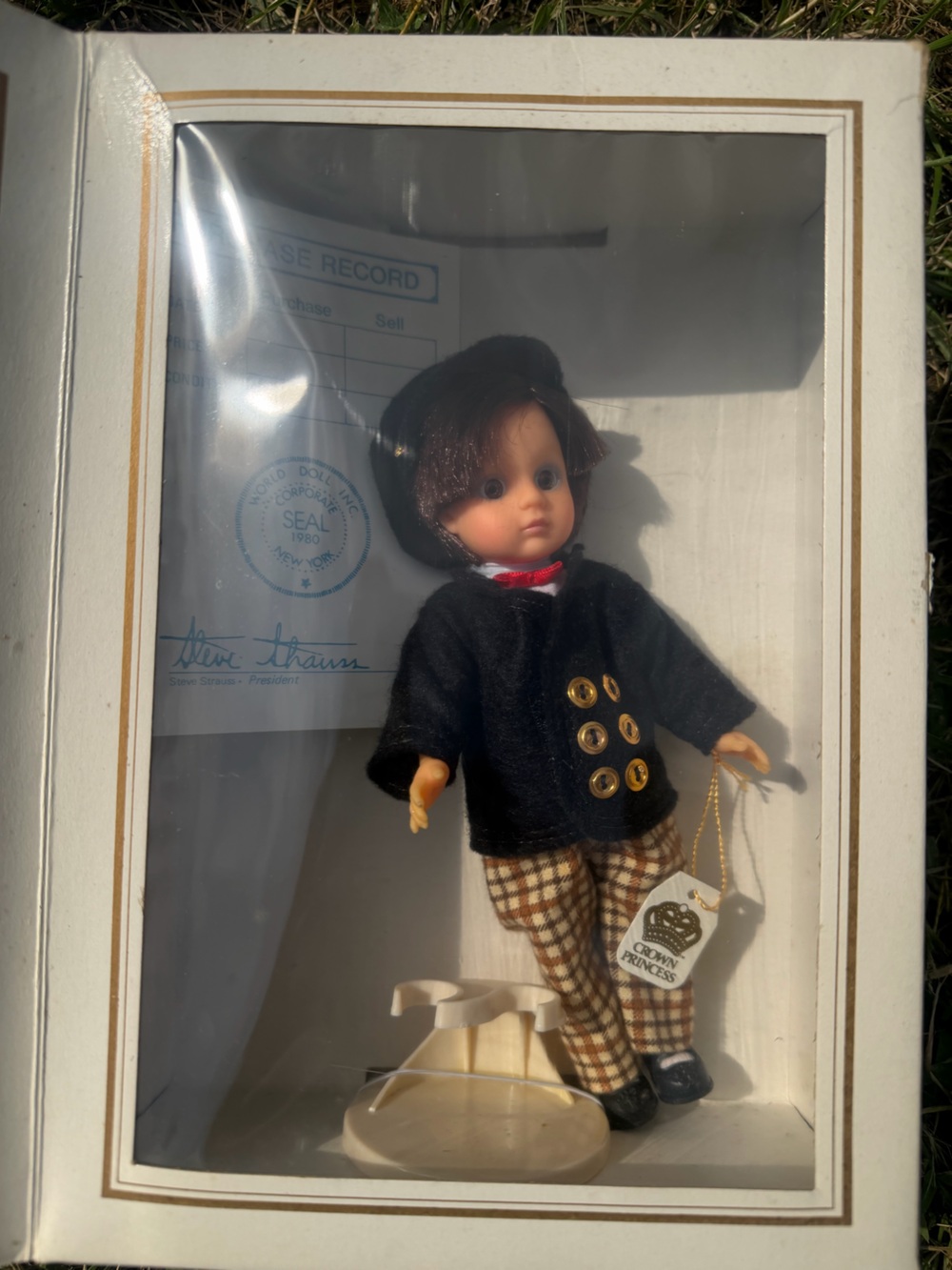 & Other Stories Kids Black Double-Breasted Peacoat with Gold Buttons
